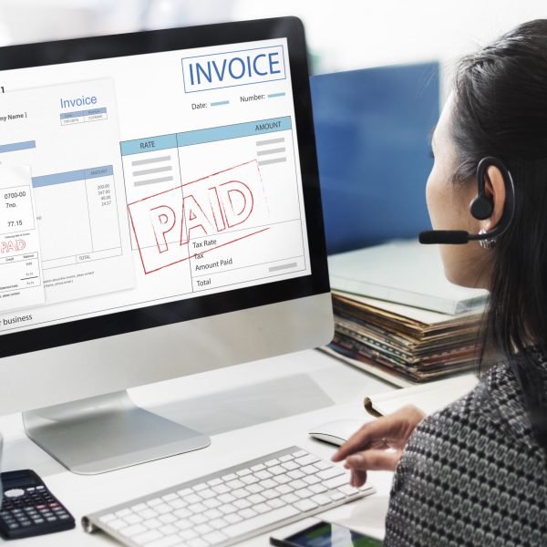 Invoice Bill Paid Payment Financial Account Concept